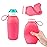Pink 16 oz Squeasy Snacker Spill Proof Silicone Reusable Food Pouch - for Both Soft Foods and Liquids - Water, Apple Sauce, Yogurt, Smoothies, Baby Food - Dishwasher Safe