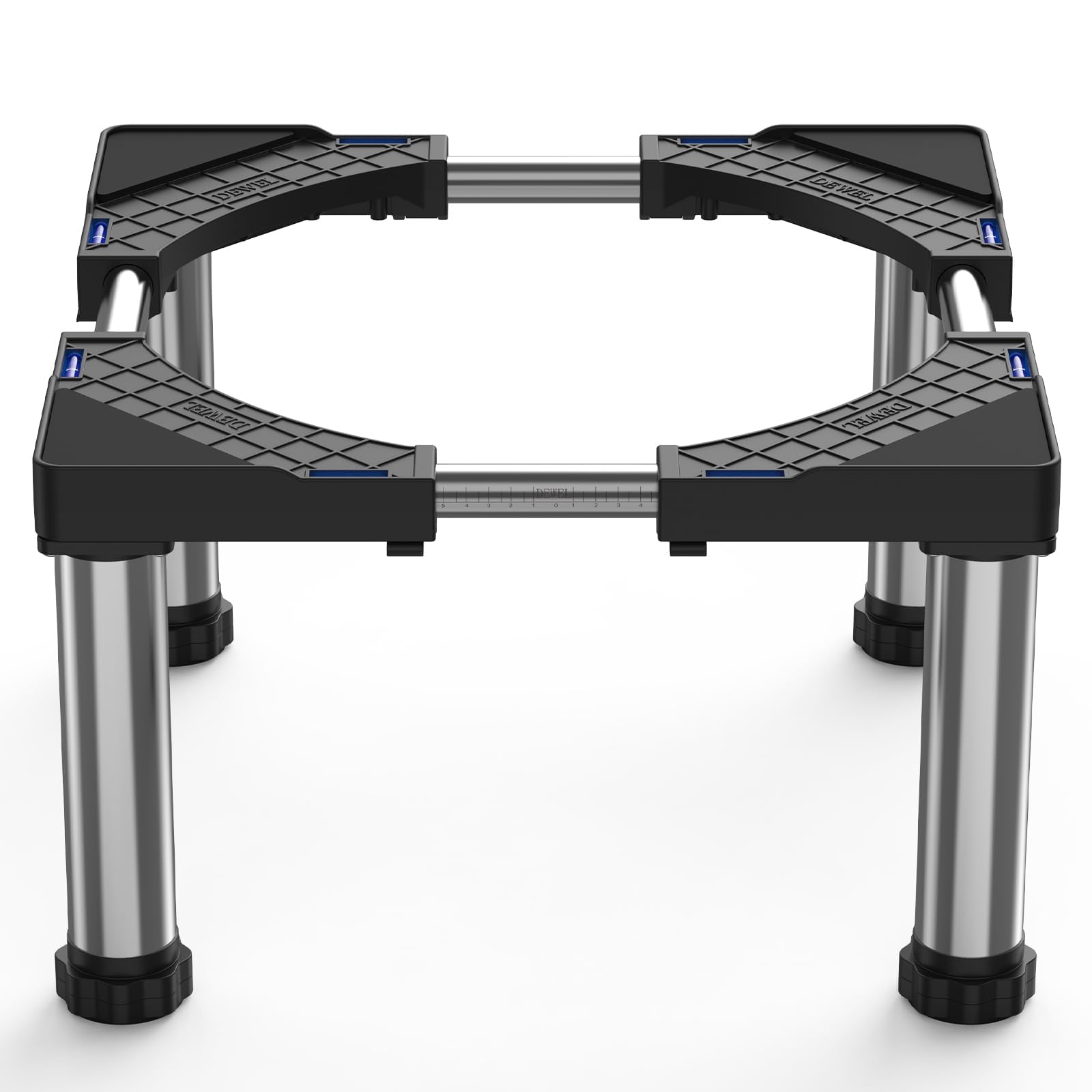 DEWEL Base for Fridge Base, Height 28-31CM, Adjustable Base for Dishwasher, Freezer, Kitchen Cabinet and Static Household Appliances 45-67CM with 4 Sturdy Feet, Black