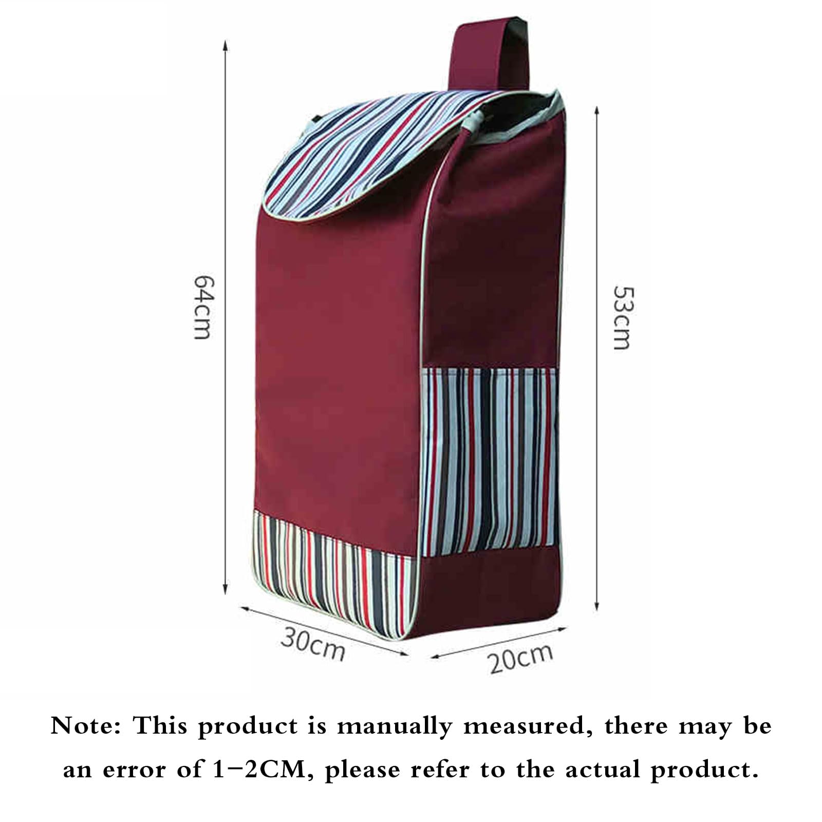 Ersatztasche für Einkaufstrolley,Trolley-ersatztasche,wasserdichte Warenkorb Backup-Trolley-Taschen,Mit Seitentaschen,Zur Verwendung auf den meisten Klappwagen,Einkaufswagen.