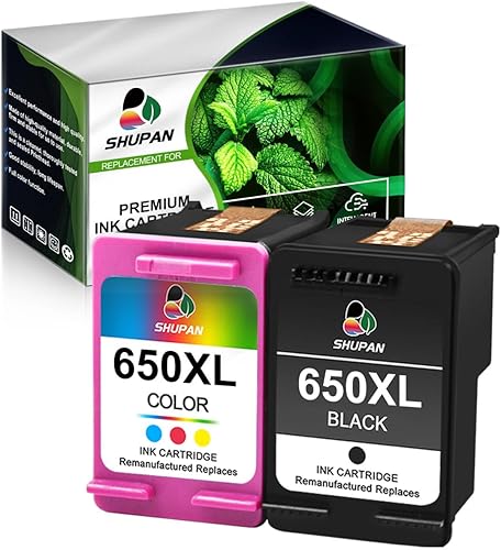 Reemplazo de alto rendimiento 650XL para impresora HP 650 XL negra y tricolor con impresora Deskjet 1015 1515 3515 2515 2645 2545 4645 (1 negro, 1