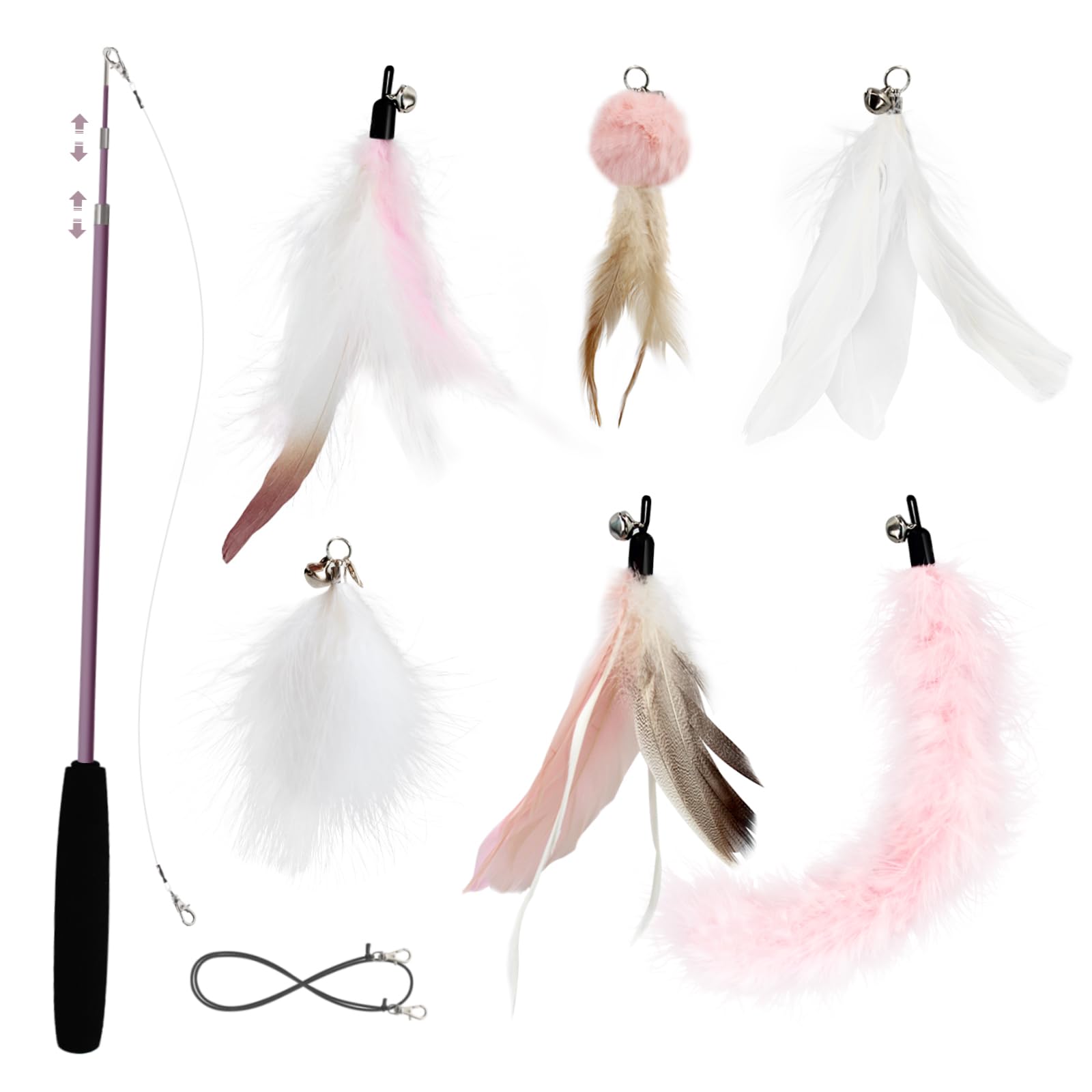 SONGWAY Interactive Cat Feather Toy Set