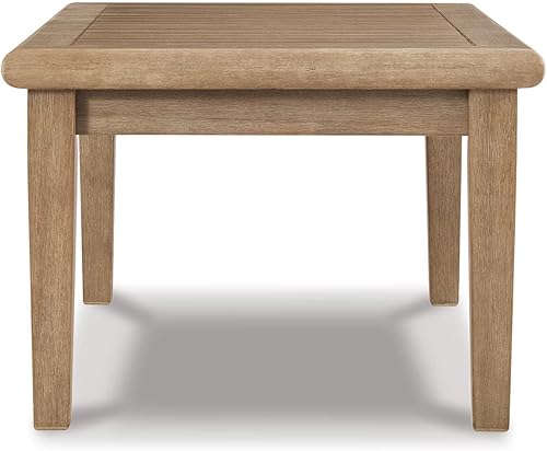 Miniatura 5 de Signature Design by Ashley Gerianne - Mesa de cóctel rectangular contemporánea para exteriores, superficie de listones que repele el agua de lluvia