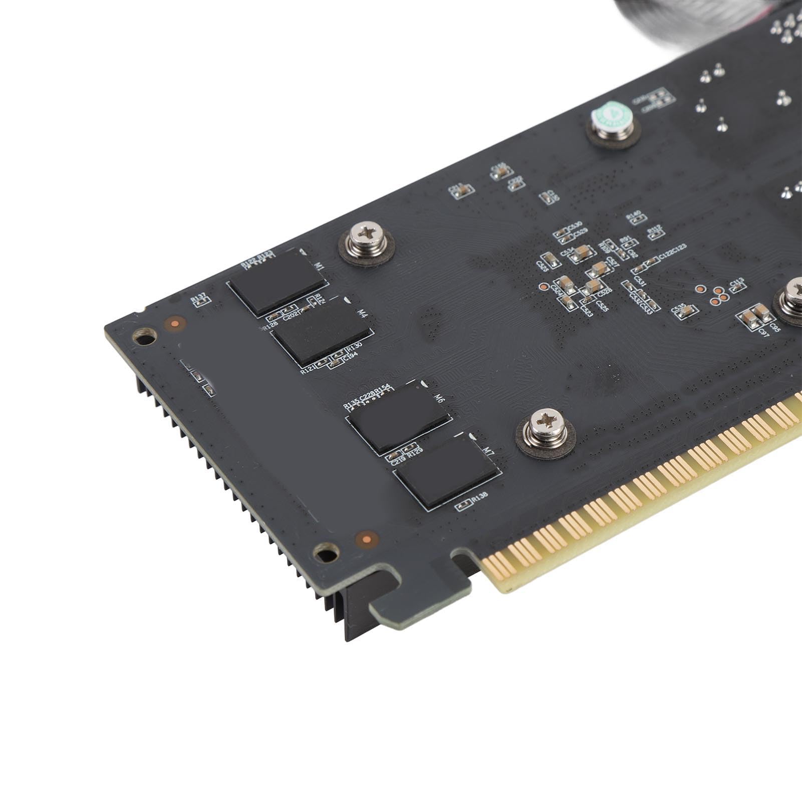 PUSOKEI Karta Graficzna GT610, Niskoprofilowa Karta Graficzna 2G DDR3 do Komputera PC z Wentylatorem Chłodzącym, Interfejs DVI VGA HDMI, PCI Express X16 2.0 64bit do Komputera