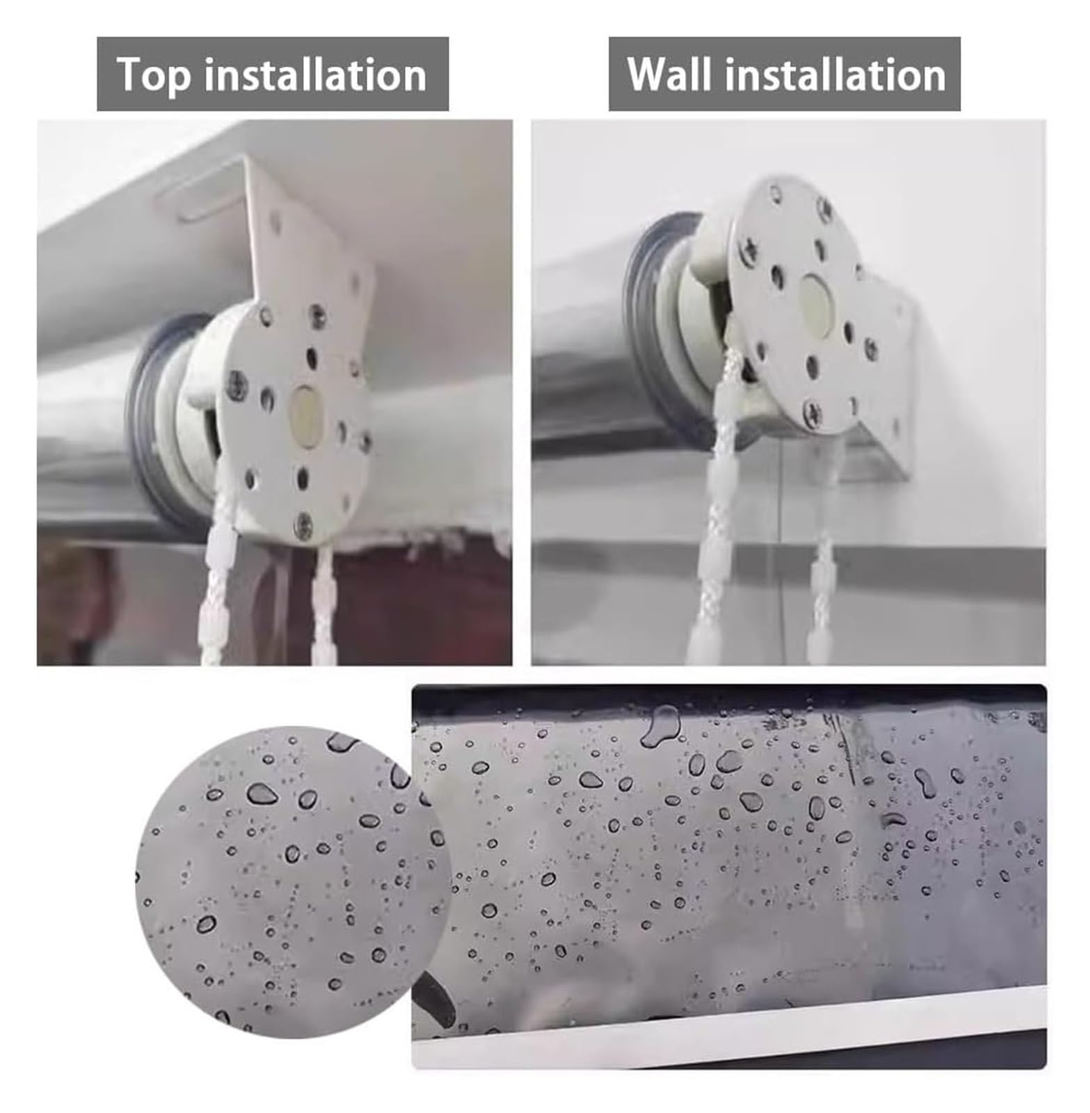Store À Enroulement Transparent Unidirectionnel Stores en Film for Fenêtre Teintés Noirs Clairs, PVC Épaissi Pull Down Privacy Isolation Thermique Contrôle De La Chaleur(W70xH180cm)
