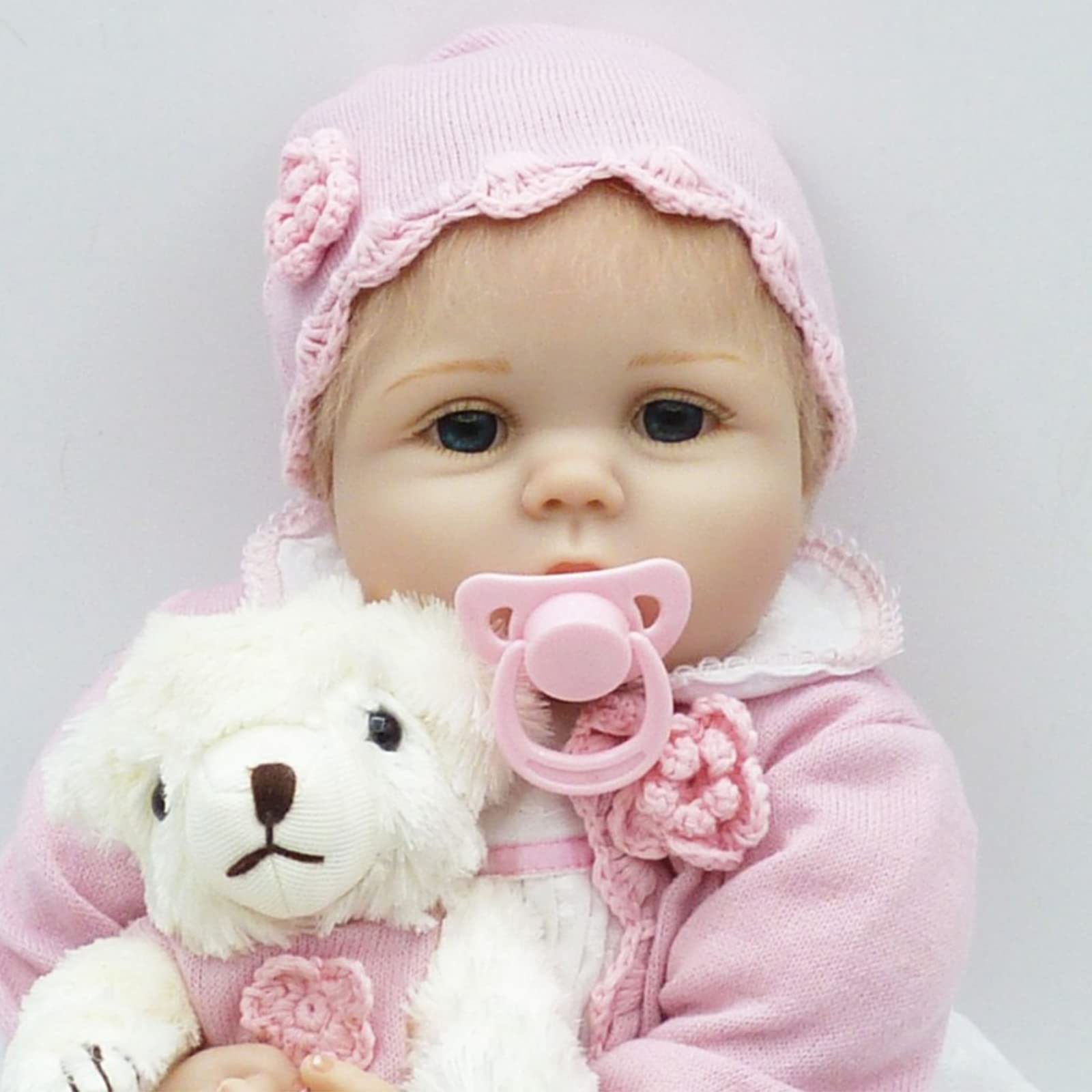 ZIYIUI Reborn Babypuppe, 55 cm, realistisch, für Mädchen, weiches Silikon, realistisch, Vinyl, weich, lebensecht, niedlich, Neugeborene, Babypuppen, Jungen, Mädchen, Spielzeug A3FR