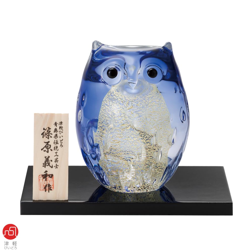 津軽びいどろ　アデリア　親ふくろうガラス置物　未使用品 Amazon.co.jp: アデリア(ADERIA) 津軽びいどろ 置き物 親ふくろう