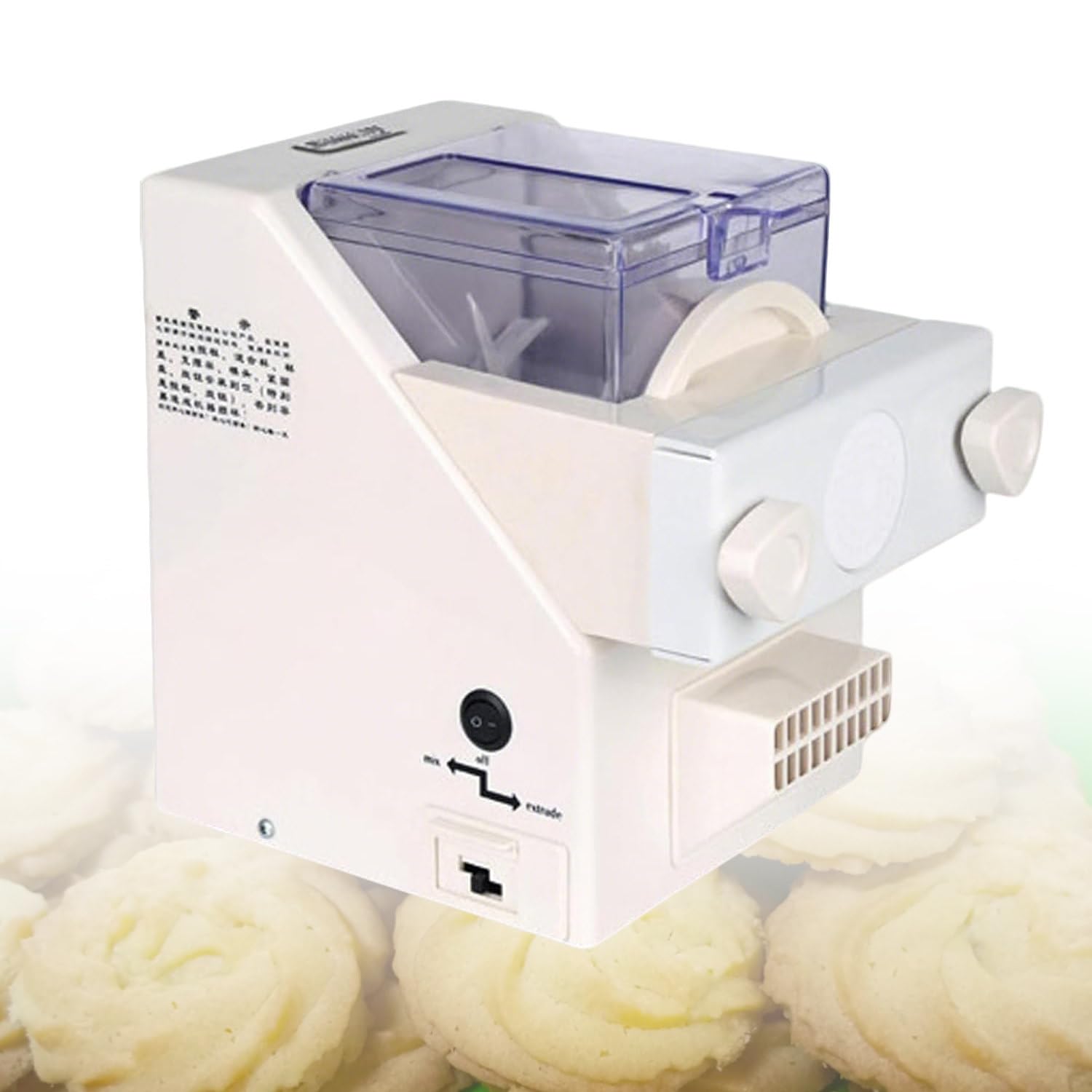 Máquina para hacer galletas con tolva visual, herramienta para hornear galletas, fideos y galletas, ideal para entusiastas del hogar y pequeños estudios de horneado