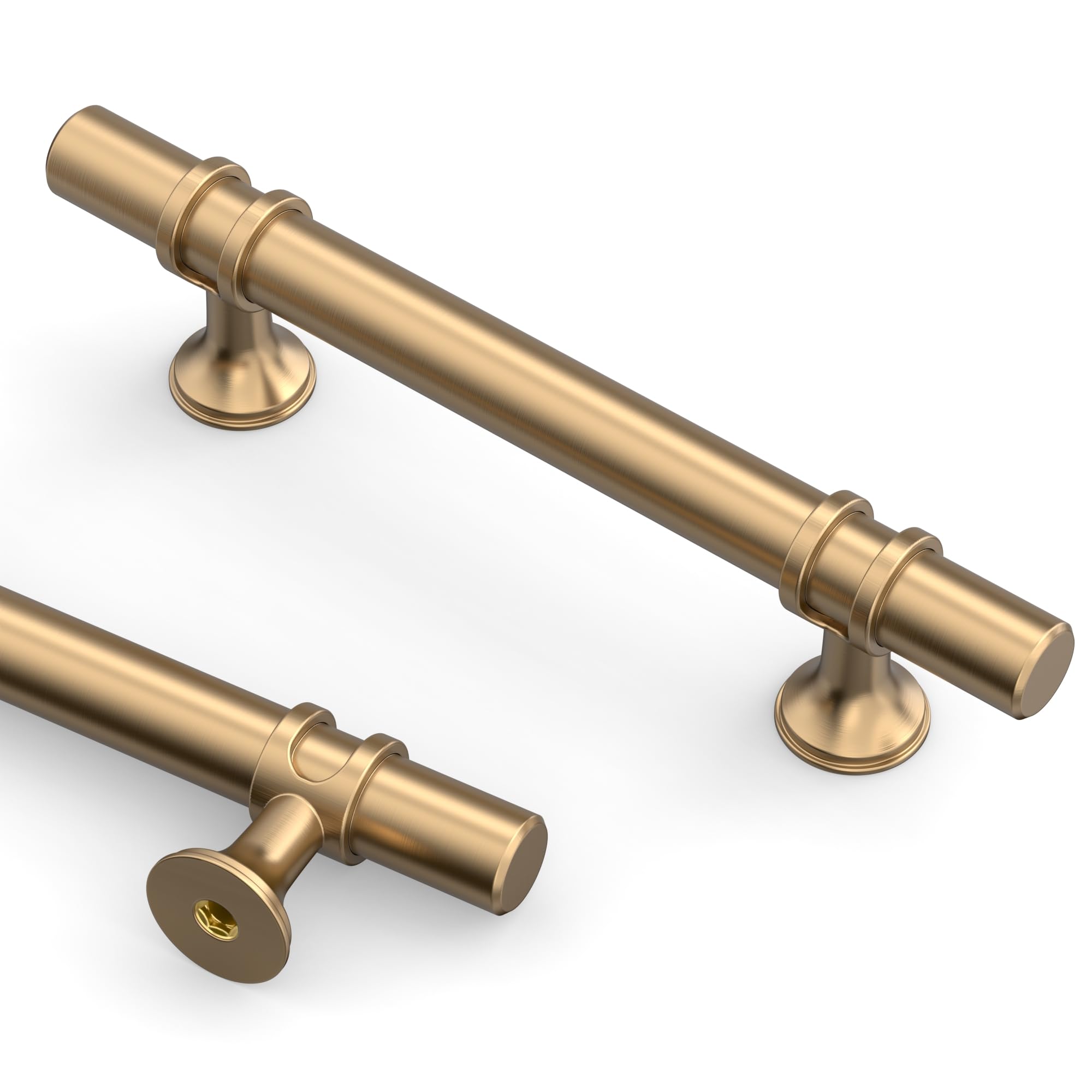Asidrama 10 Pack 5 Inch(128mm) Champagne Bronze and Matte Black Kitchen Cabinet Handles, Cabinet Pulls Kitchen Cabinet Hardware Cupboard Handles Drawer Pulls — Amazon image 32