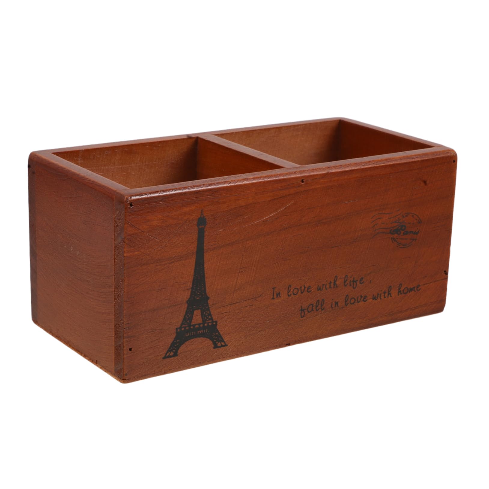 Didiseaon Vintage Wooden Hair Tool Holder Hairdressing Storage Box Barber Shop Scissor Organizer