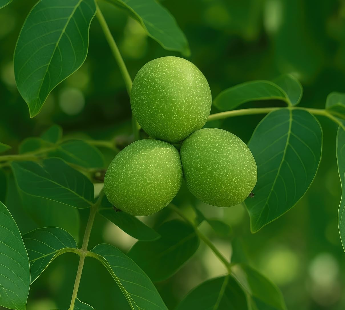 Fresh Black Walnuts in Green Hull, Natural Whole Nuts, Raw Unprocessed Form (1 Pound)