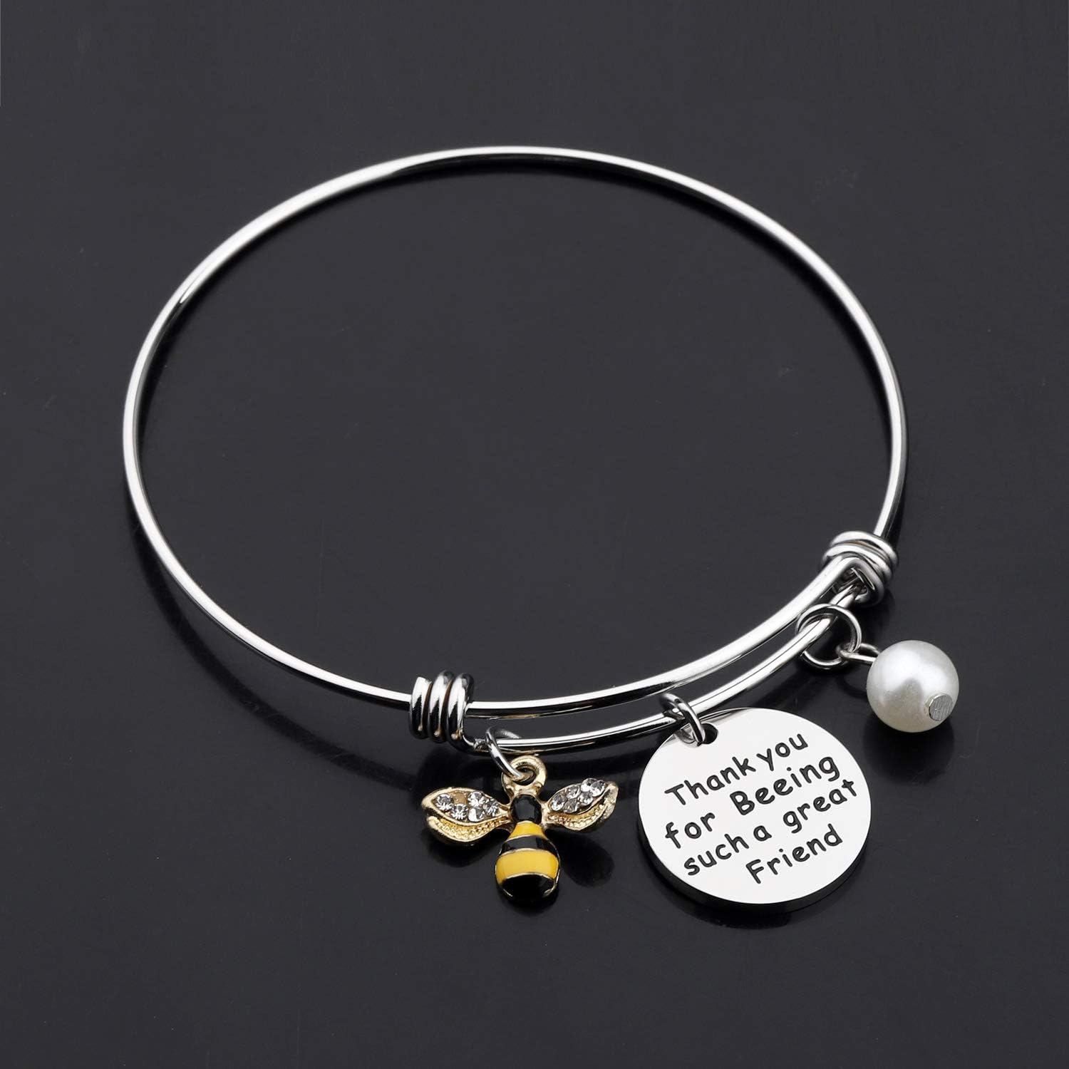 MYSOMY Best Friend Bracelet Bee Bracelet Friendship Jewelry Bee Lovers Gifts for Friends