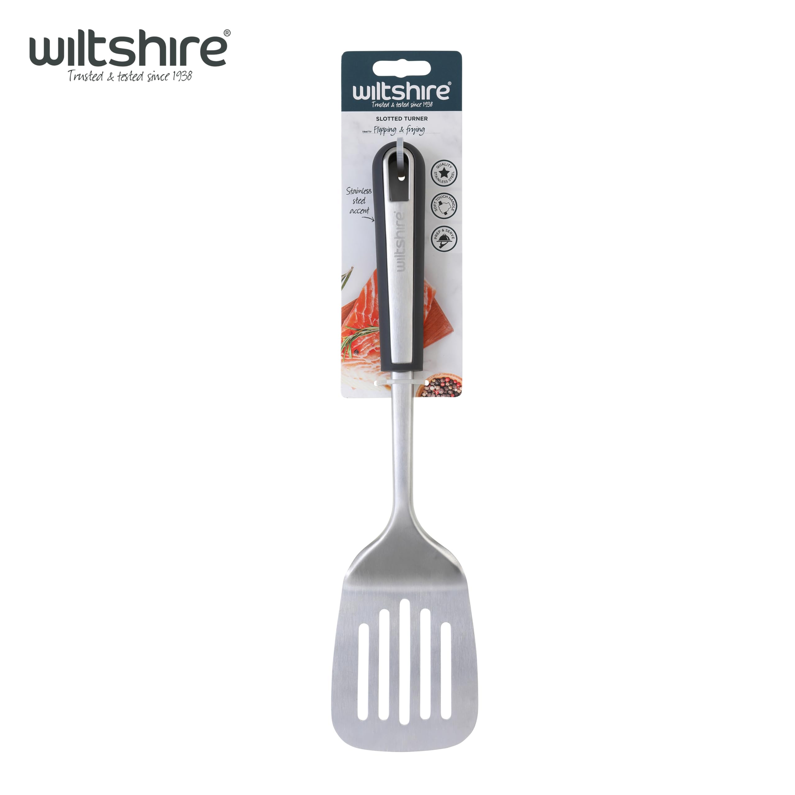 Wiltshire Aspire Slotted Turner, Stainless Steel, Flipping & Turning Tool, Cooking Spatula, Fish Slice - Image 4