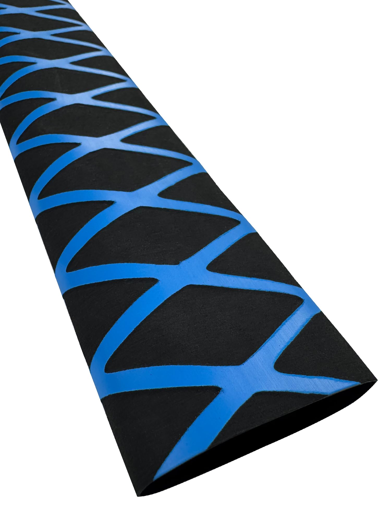 Accering Guaina termorestringente a 2 tonalità, base nera con design blu, impugnatura per canna da pesca da 40 mm, antiscivolo, antistatica, per manici multiuso