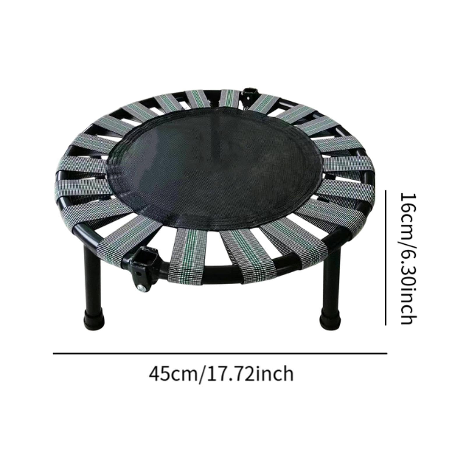 Milageto Trampolino per Bambini Resistente E Pieghevole con Ampie Fasce Elastiche Antiscivolo E Telaio Compatto, Ideale per Allenamento Fisico, Giochi in Casa,