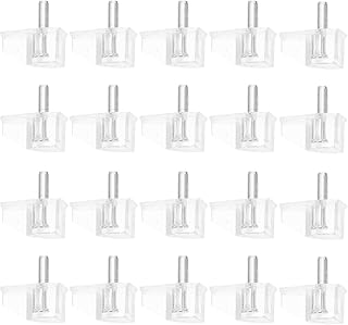 DOITOOL 20pcs Support Nail Clear Shelf Clear Stand Plastic Hooks for Hanging Shelving Brackets Cabinet Shelf Pegs Brackets for Shelves Plastic Shelves Pegs Shelf Bracket Peg Cupboard