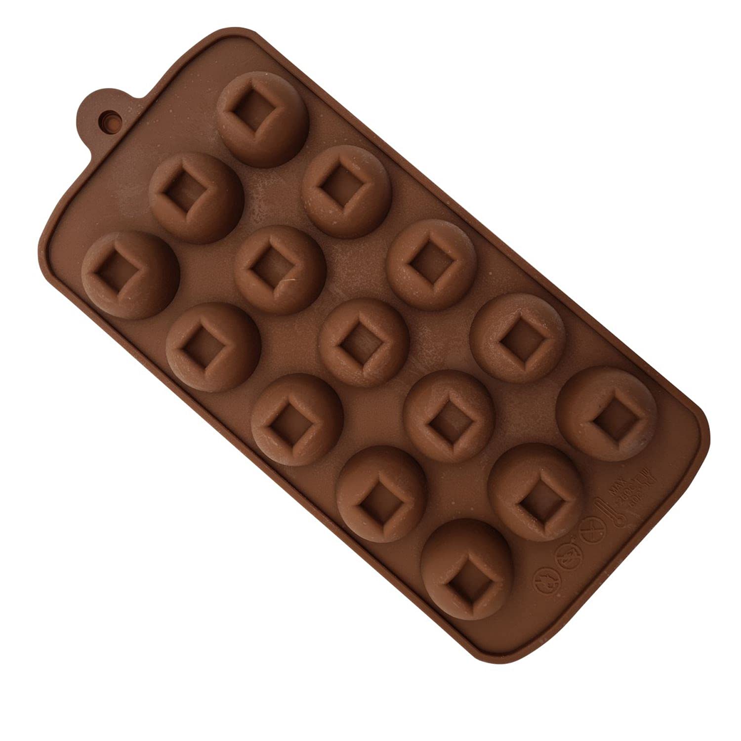 Ball & Square But Hole Silicone Mould Baking Chocolate Ice Wax Melts - 3 Pack