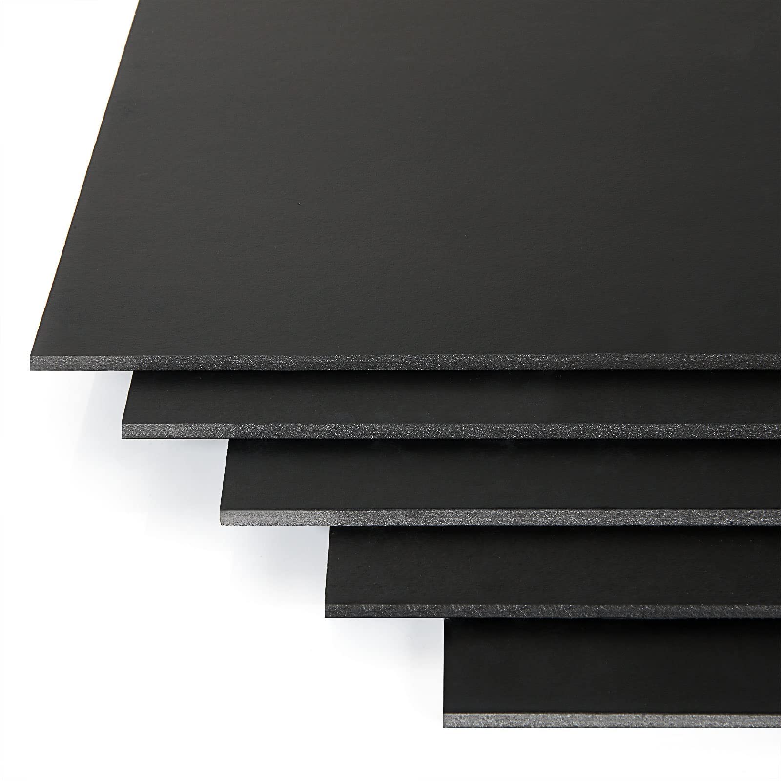 Lot de 16 Carton Mousse Noir A3, 5mm Plaque Mousse de Polystyrène, Planche Mousse Noire pour Art, Présentations, École, Bureau (297MM×420MM)