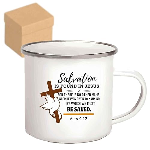 Humorous Gift Funny Faith-based Gift For Daughter - Salvation Jesus Lovers Quote On Large 12oz Enamel Silver Mug