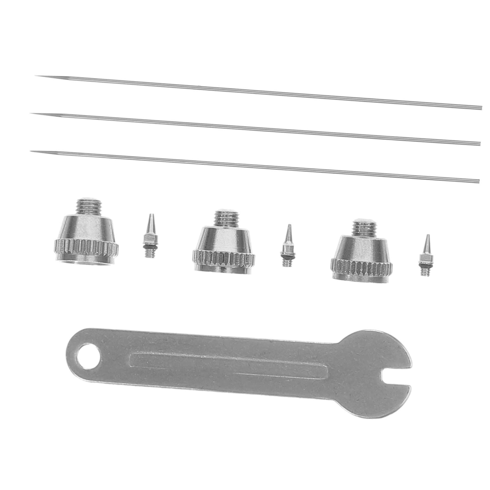 Gadpiparty 5 Set Accessori per Aerografo Ago Dell'aerografo Accessori per Aerografi Kit Tappo Ugello Aerografo Cappuccio Dell'ago Dell'ugello Dell'aerografo Spruzzatore Rame
