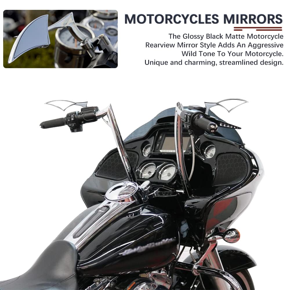 Rétroviseur Custom Rétroviseur Moto Dreamizer - Miroir Large 15,8cm Filetage 8mm Pour Harley Davidson Miroir Moto Réglable