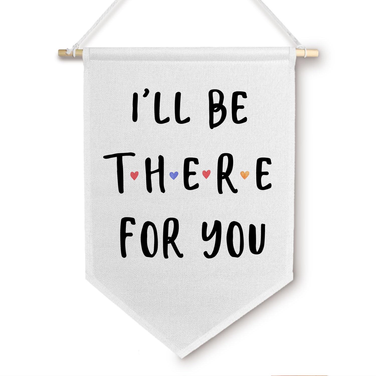 BlissfulAbon Friend Canvas Banner - Friends Themed Party Decorations Hanging Pennant Flag, Friends Themed Gifts, 11 X 15 Inch