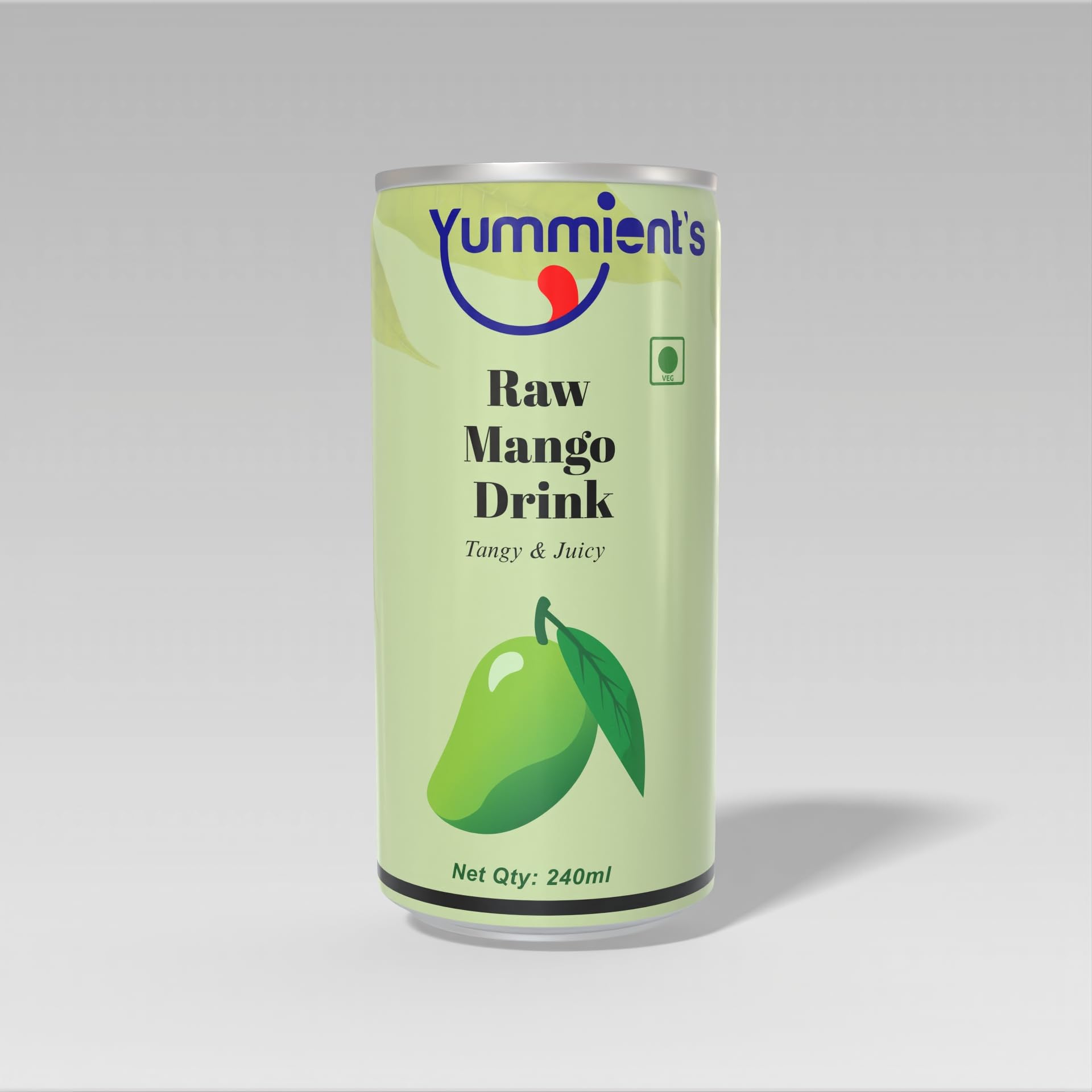 Yummient's Raw Mango Drink, Tangy & Juicy, 240ml