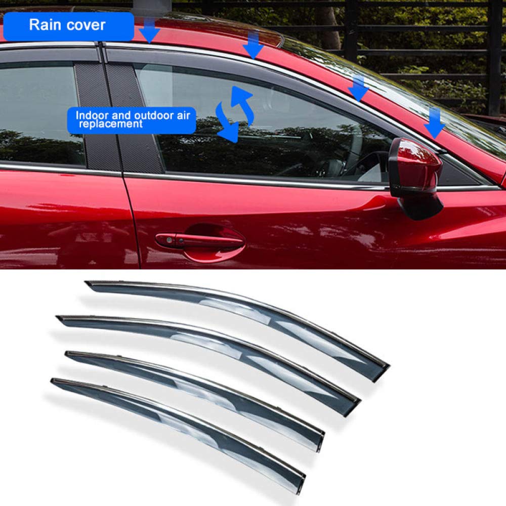 Amazon Zhengdang マツダ6アテンザ19プレゼント 外部アクセサリーカースタイリング日よけシェルターウィンドウバイザーサンレインシールドステッカーカバー Zhengdang スポーツ アウトドア