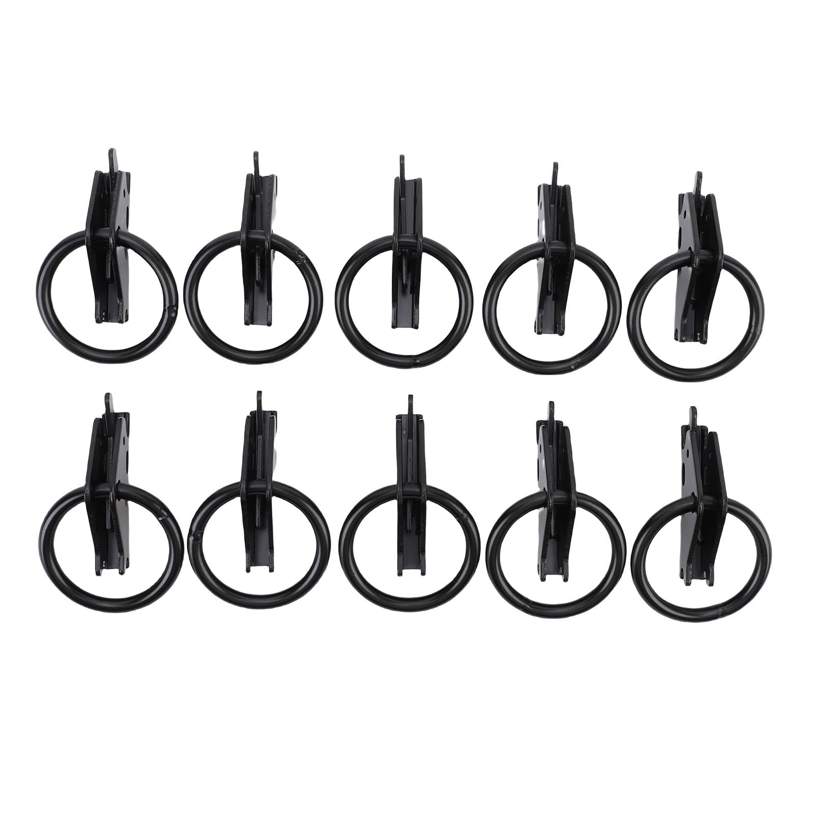 Yosoo Health Gear E Track Fixing O Ring Tie Down Anchors Acciaio Zincato Nero capacità di Carico 5500 Lb Confezione da 10 per la Gestione del Carico in Camion, Rimorchi, Pick-up E Pianali