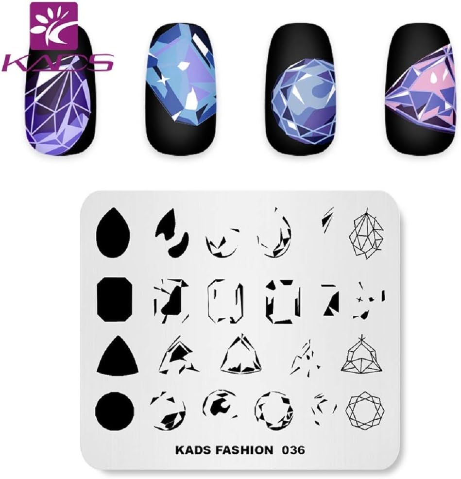 Amazon Kads スタンピングプレート ネイルイメージプレート 美しい不規則図案 ファッションスタイル Fa036 Kads ネイルスタンパー ステンシル 通販