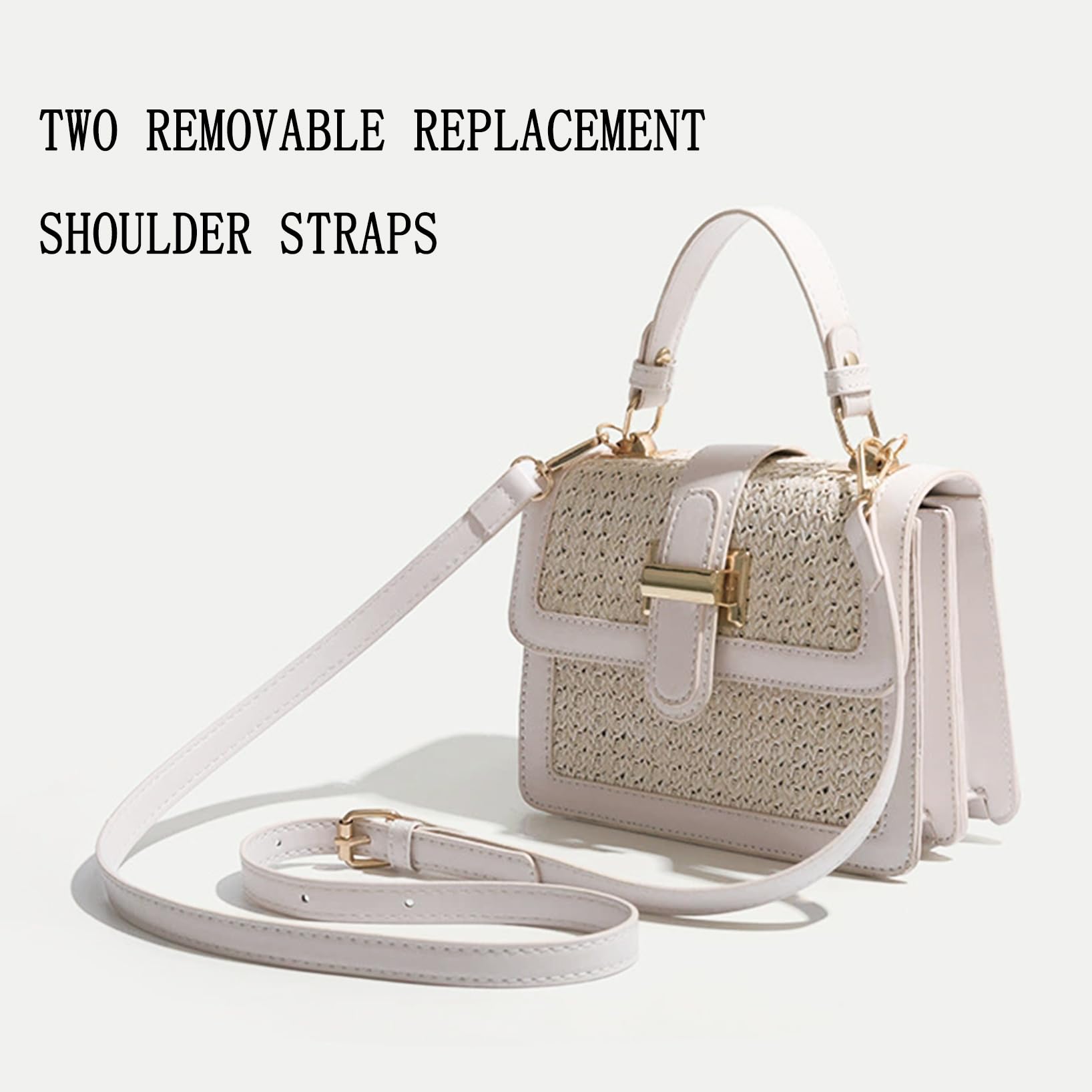 Bolso de playa para mujer, bonito bolso de paja de verano, mini bolso de mano tejido, bolso de mano de vacaciones, bolso de hombro de paja de playa
