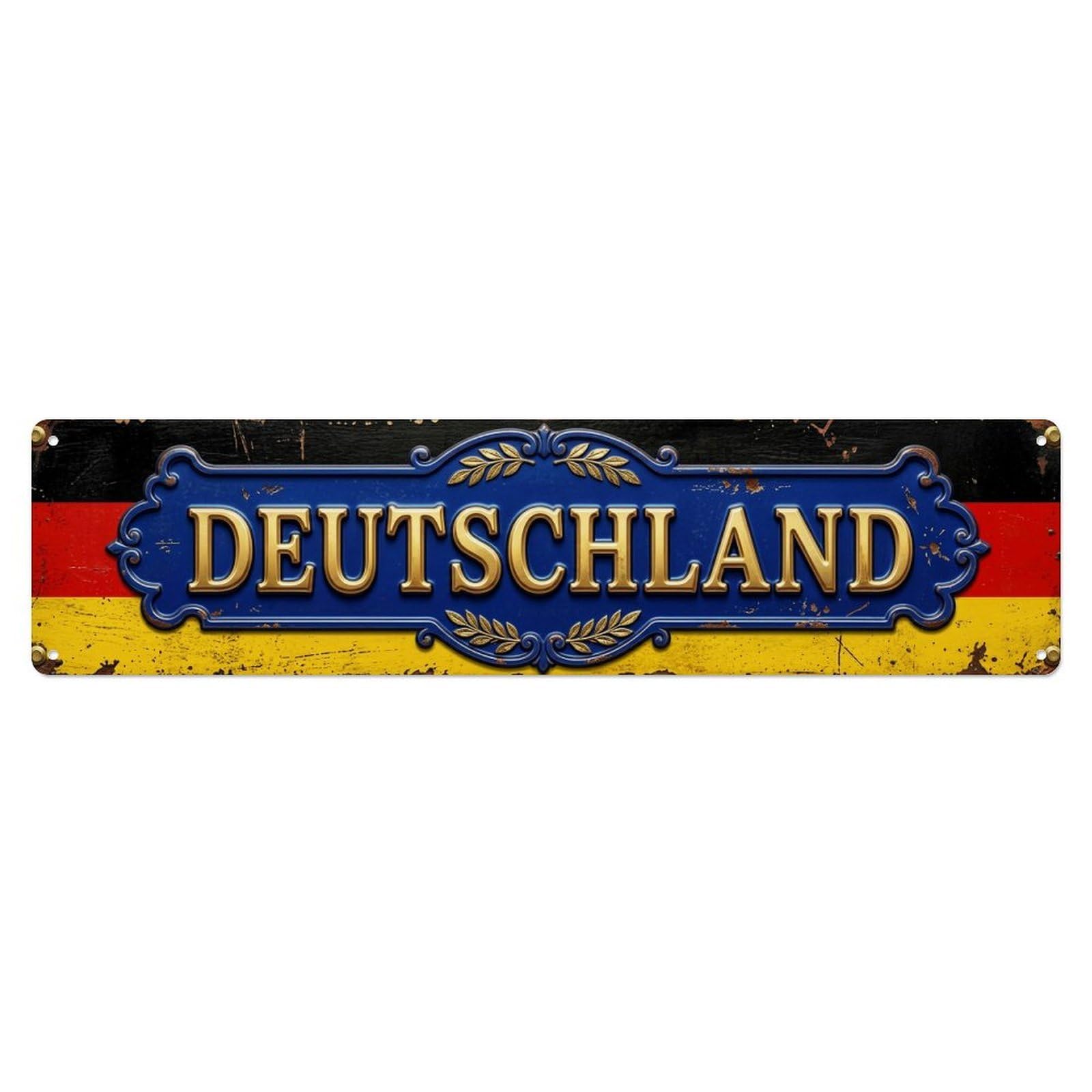 Okahys 4X16inch(10X40cm) Germany Flag Store Relic Vintage Metal Tin Sign