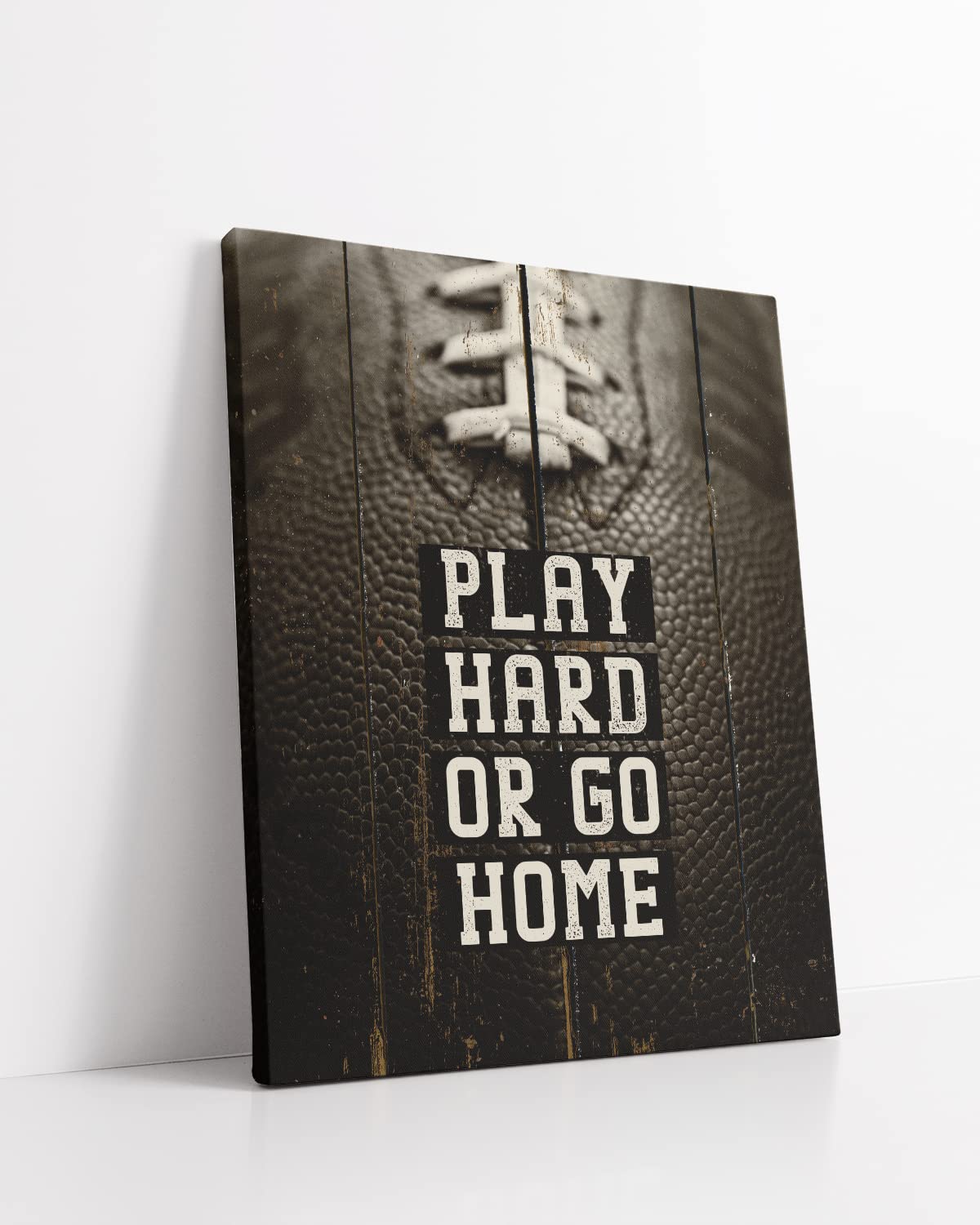 Football Inspirational Wall Art For Boys, Kids Room, Family Or Game Room, Man Cave, Den - Teen Room Decor - Home Decor Gift For Sports Fans, Football Players - 24x30 Ready