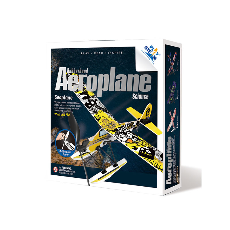 PLAYSTEM Rubber Band Aeroplane Seaplane STEM Kit