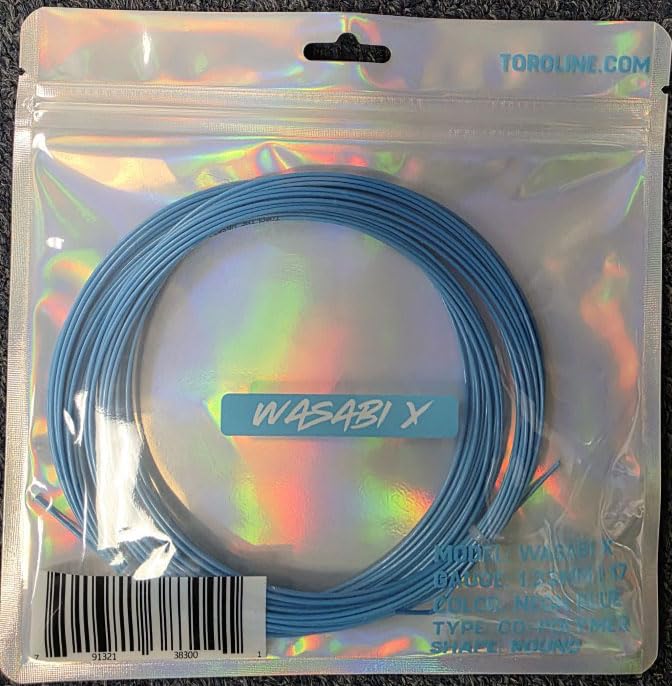 Toroline Wasabi X 17 Gauge 1.23mm Tennis String Set Neon Blue