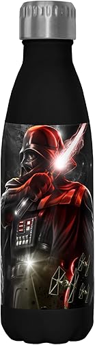 Star Wars Dark Lord - Botella de agua de acero inoxidable de 17 onzas, multicolor