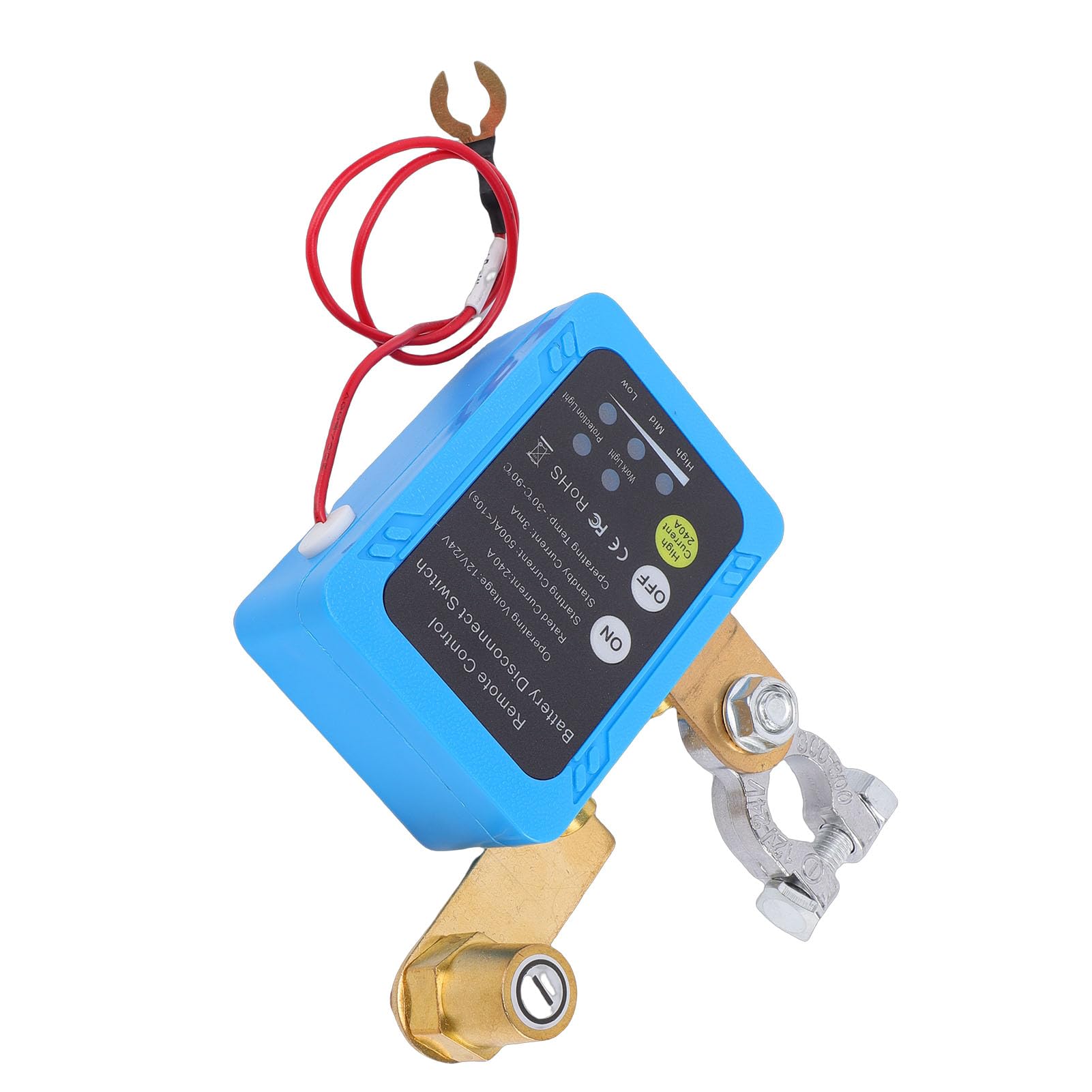 Interrupteur de Déconnexion de Batterie Intelligent Basse Tension 240 A, Interrupteur d'arrêt de Batterie à Distance Antivol avec Coupure à Distance, Idéal pour Camion, Camping-car, VTT,