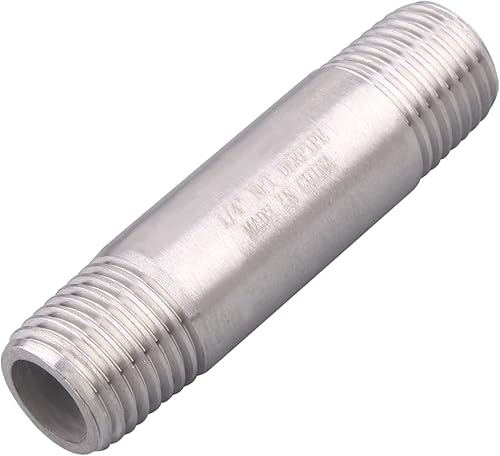 Miniatura 111 de 1/2" X 1/2" NPT Macho NPT Acero Inoxidable 304 Acoplamiento De Tubo De Acoplamiento De Acoplamiento De Tubo De Montaje 4" Longitud