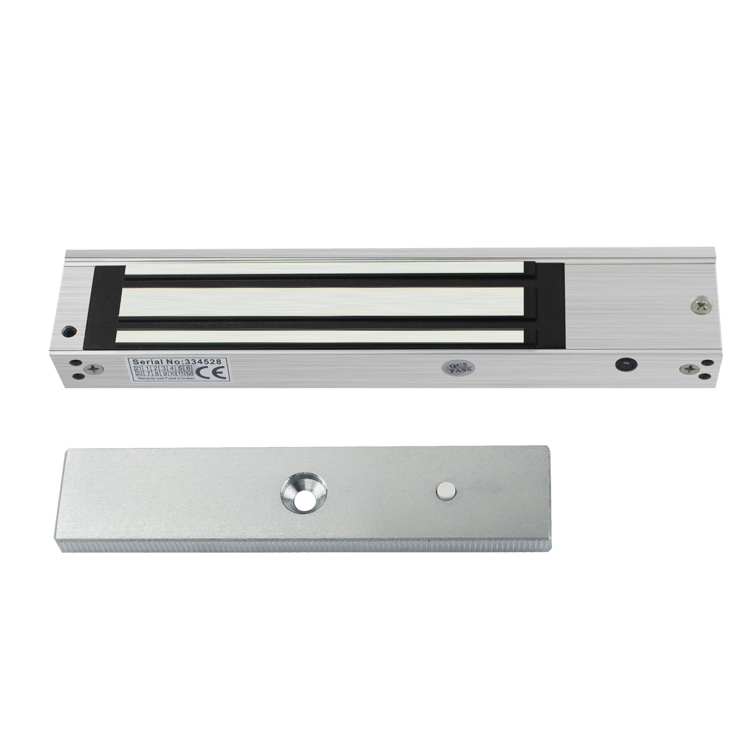 wasserdichte magnetische Schloss 280kg 600lbs elektromagnetische Schlösser für Zugangskontrollsystem Host Controller Tür Zugangsschlösser NC-Modus, Gebürstete Oberfläche