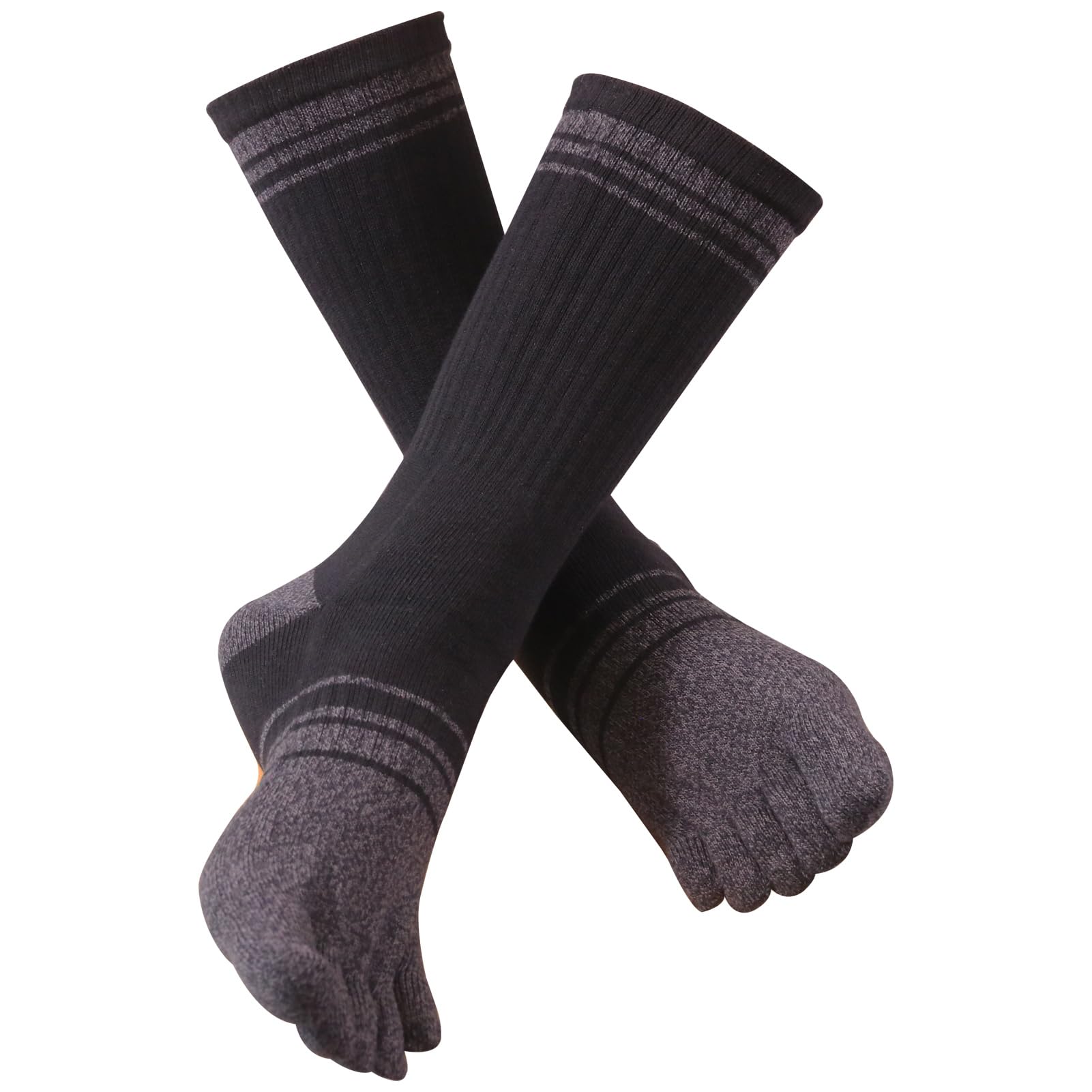 Lot de 6 paires de chaussettes à orteils en coton pour homme