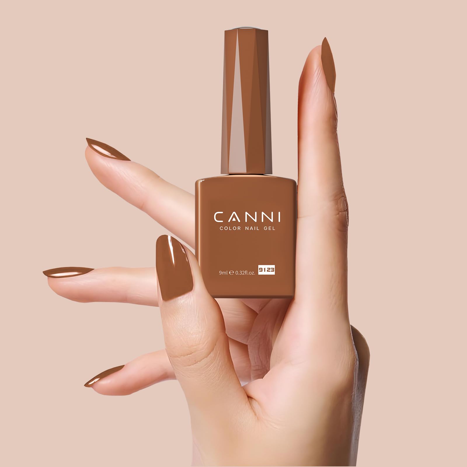 Juego de 6 esmaltes de uñas de gel de 0.3 fl oz sin hema, marrón nude, color marrón oscuro, colores otoñales, kit de esmalte de gel para bricolaje en casa, salón de belleza, regalos de Navidad y 4