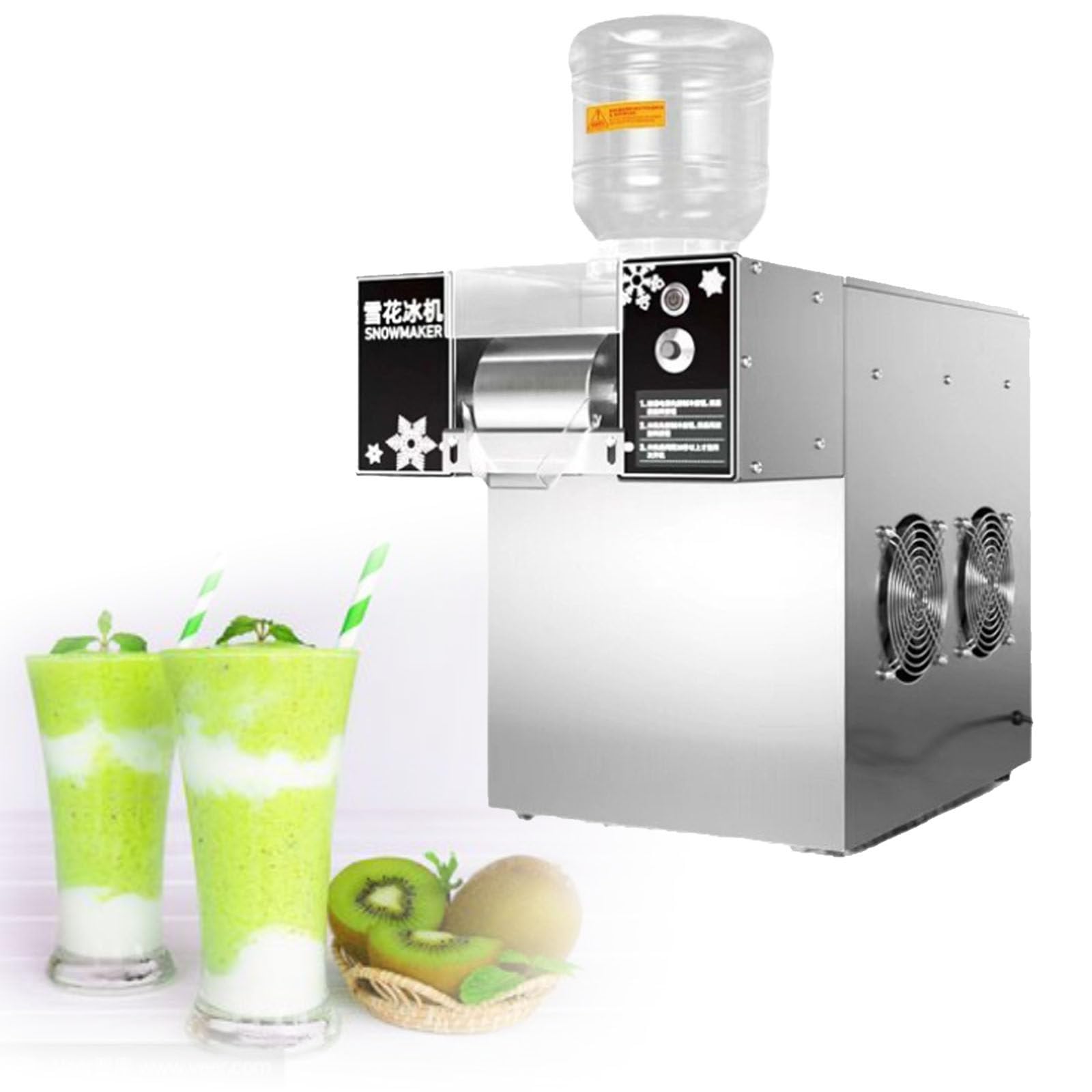 HCZKIUJY Commercial Shaved Ice Machine, Intelligent Shaved Ice Machine, Ice Crusher, Smoothie Machine, Adjustable Shape, Shaved Ice, Cream Dessert Shop Equipment, for Dessert Shop