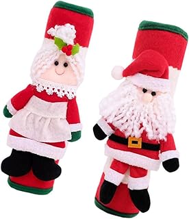 NOLITOY 2 Pçs Capa De Maçaneta De Natal Decoração De Natal Capas De Maçaneta De Porta Para Eletrodomésticos Capas De Maçaneta De Microondas Capas De Maçaneta De Porta De Geladeira Capas