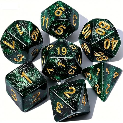 Image of CiaraQ 7pcs Polyhedral Dice Set for Dungeon and Dragons MTG Table Games