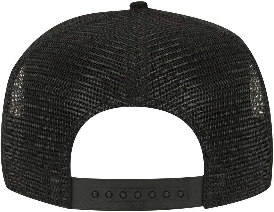 OTTO Square Flat Visor SNAP 5 Panel Mesh Back Trucker Snapback Hat - Image 3
