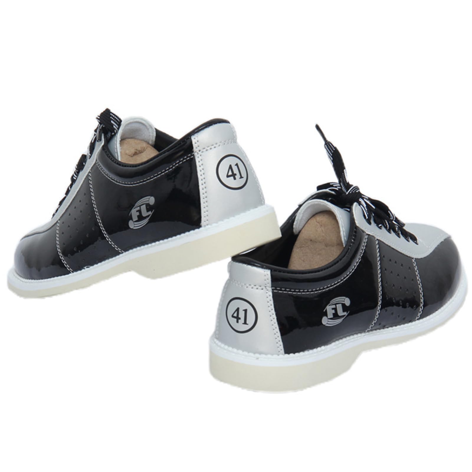 SDEQA Herren Bowlingschuhe für Anfänger, Leder, Bowling-Sneaker, atmungsaktiv, bequem