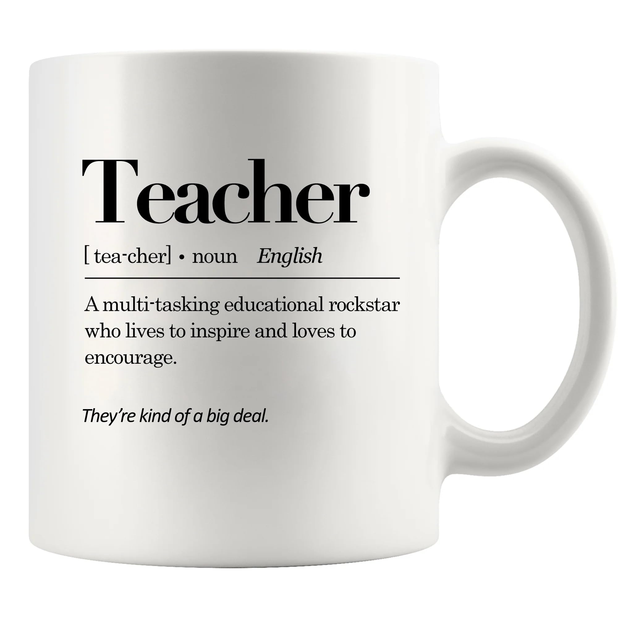 Panvola Teacher Definition Mug Teacher Gifts Appreciation Gifts from Students End of the Year Gift to Professor Ceramic Mug 11 oz (White)