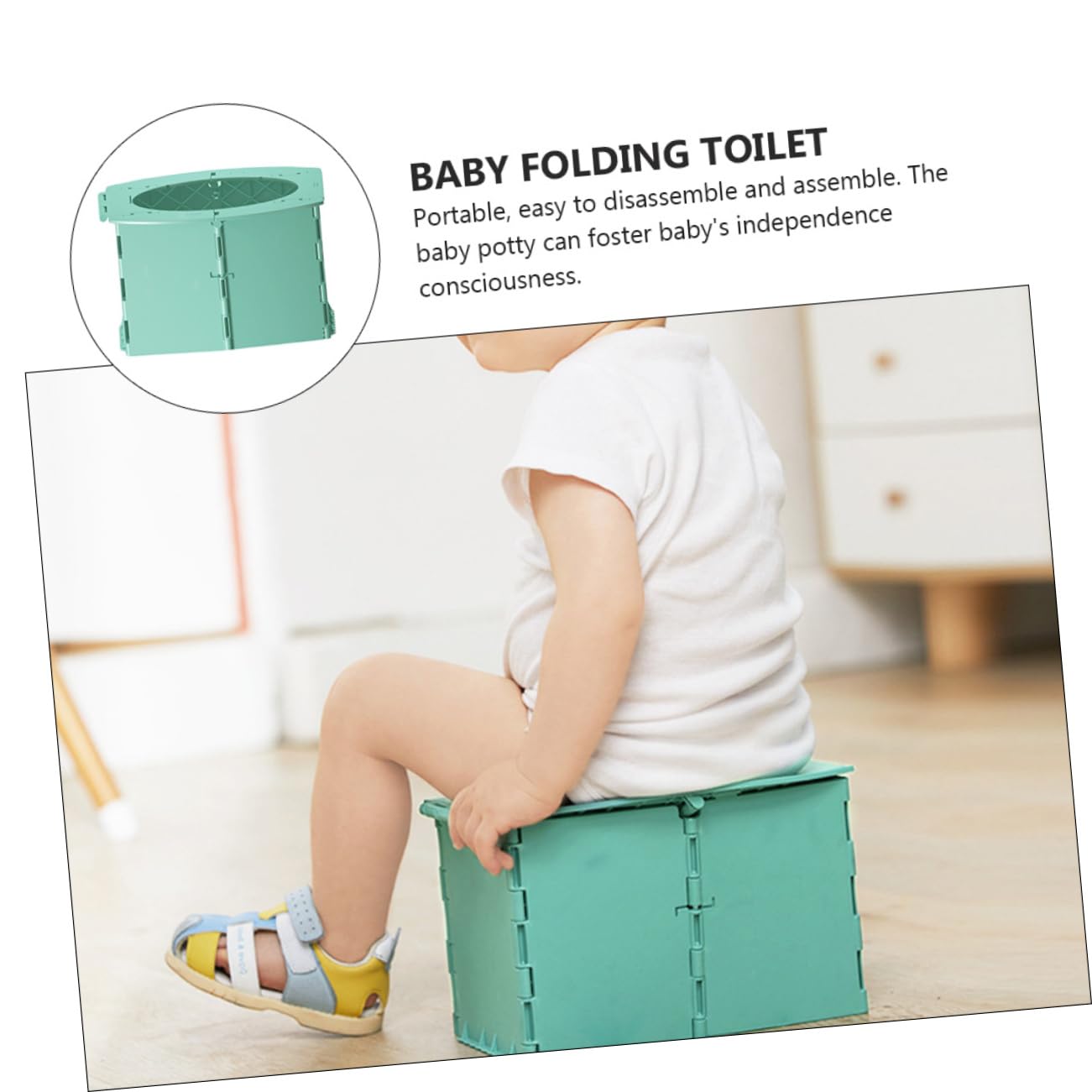 IWOWHERO Travel Toilet Potty Training Toilet Portable Foldable Lightweight Design