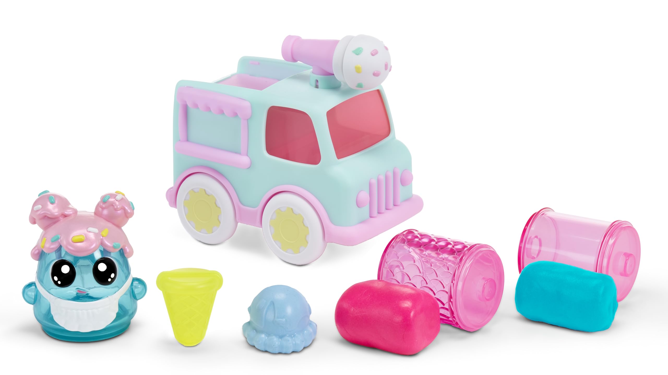 DohKins Ice Cream Truck & Baker - Masa Plastyczna, Która Nigdy Nie Wysycha, Bez Glutenu, Odpowiednia dla Kolekcjonerów i Dzieci od 3. Roku Życia
