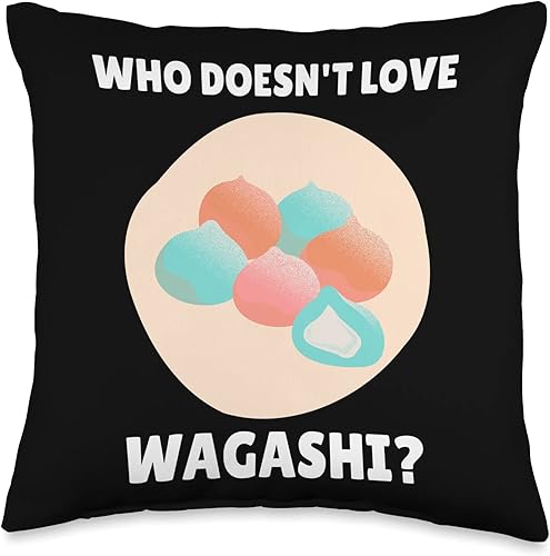 Wagashi Food Who Doesn't Love Wagashi Wagashi Lover Throw Pillow