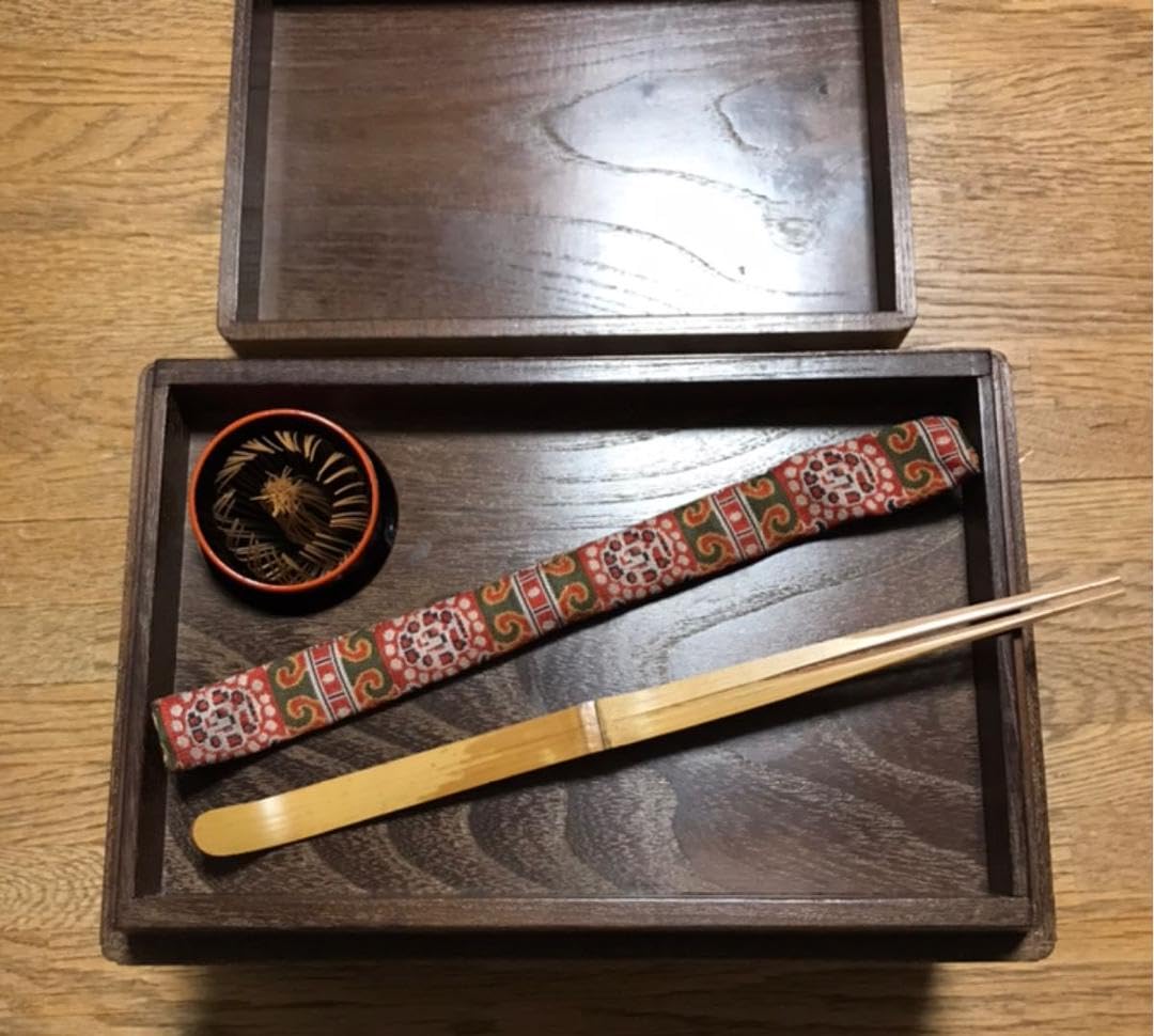 茶道　8点セット 桑の木 装飾茶箱セット お茶道具 稽古 日本伝統 Amazon.co.jp: 茶道 8点セット 桑の木 装飾茶箱セット お茶道具